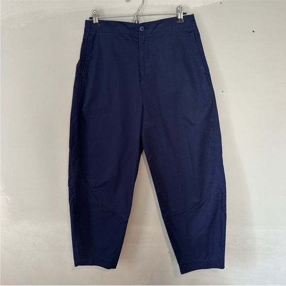 Ruti The Twill Wide-Ish Pants Navy Cotton 2 - Picture 2 of 9
